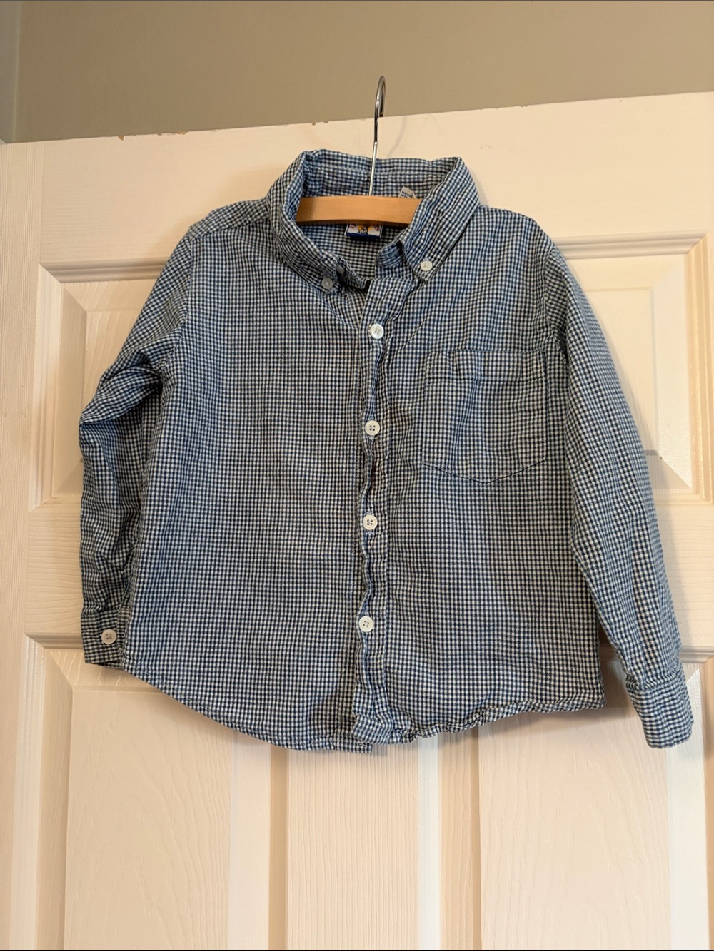 Vintage Sprockets Boys Blue Check Button-Down Shirt